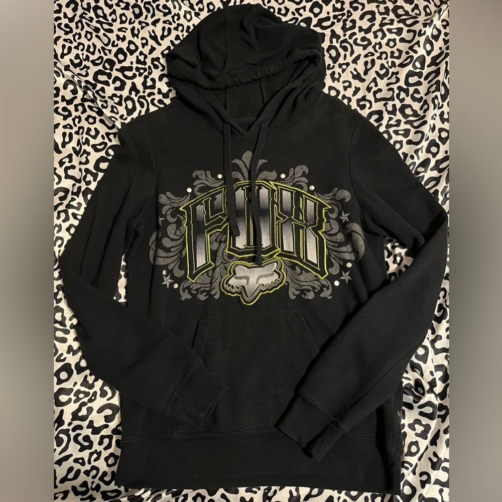 Fox Black and Gray Graphic Hoodie